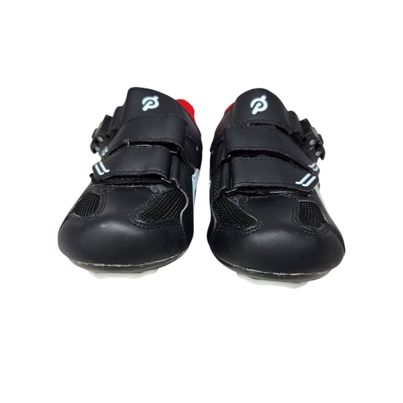 Peloton Women's Black and Red Spin Cycling Shoes With Cleats Size 7 Size 38 - Picture 3 of 11